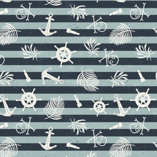 A Pirates Adventure All Aboard 81290-103 by Nutex fabrics (sold in 25cm increments)