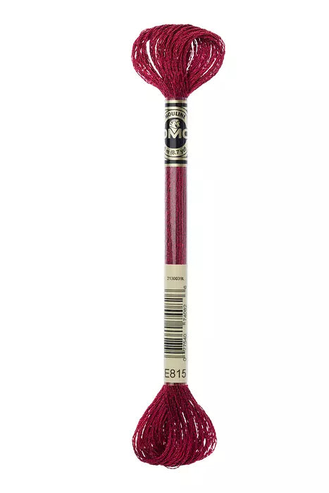 DMC E815 Mouline Light Effects Metallic Black Cherry 6 Strand Embroidery Floss