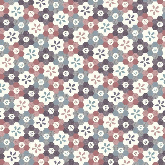 Fairy Garden Hexagon Multi 8200110 by Lynette Anderson for Nutex fabrics (sold in 25cm increments)