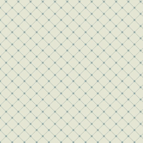 Bluebell Garden Grid Cream 8227110 by Mel Armstrong for Nutex Fabrics (sold in 25cm increments)