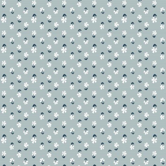 Bluebell Garden Daisy Blue 8227108 by Mel Armstrong for Nutex Fabrics (sold in 25cm increments)