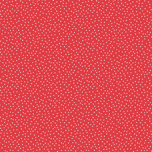 Redwork Christmas Red Dots by Mandy Shaw for Henry Glass Fabrics (sold in 25cm increments)