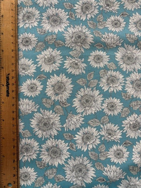 Sunflower Teal by Sevenberry (sold in 25cm increments)