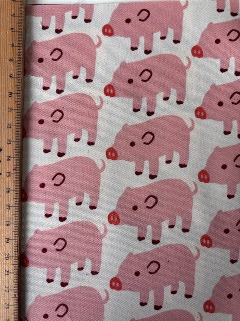 Pigs Canvas by Sevenberry fabric (sold in 25cm increments)