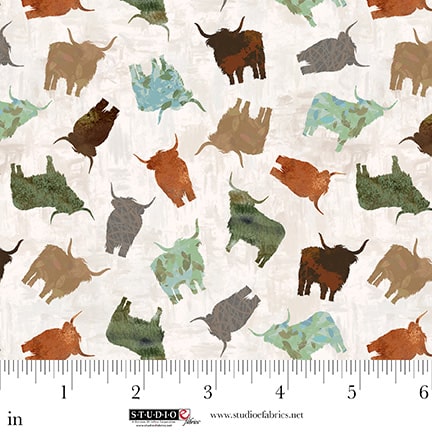 HIghlander 8618-63 Multi by Cat Thurmann for E Studio Fabrics (sold in 25cm increments)