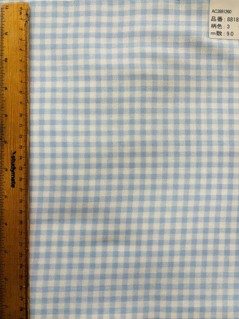 Gingham Double Gauze Dark Blue by Sevenberry (sold in 25cm increments)