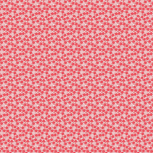 Nana Mae 7 Small Flowers Red 898-88 by Henry Glass Fabrics (sold in 25cm increments)