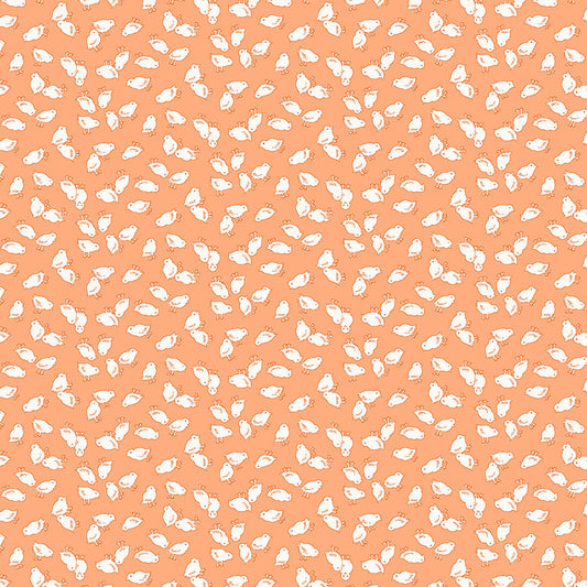Nana Mae 7 Baby Chicks Orange 901-33 by Henry Glass Fabrics (sold in 25cm increments)