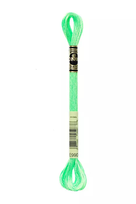DMC E990 Mouline Light Effects Neon Green 6 Strand Embroidery Floss