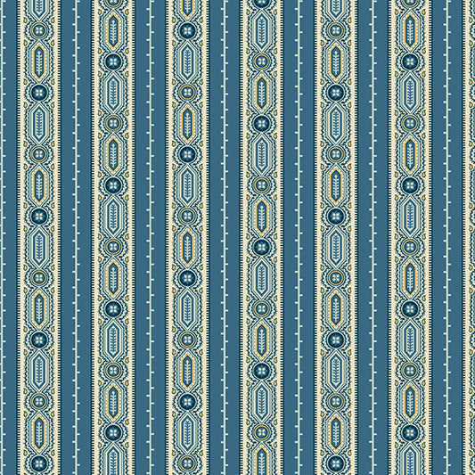 Cocoa Blue Royal Moss A602B by Laundry Basket Quilts for Andover Fabrics (sold in 25cm increments)