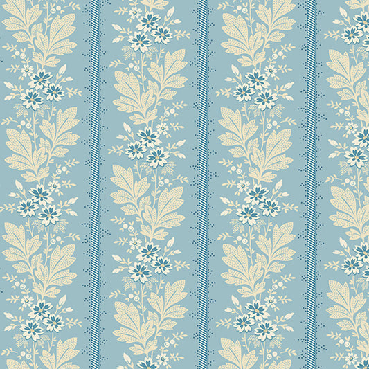 Cocoa Blue Baby Blue Magnolia A728LB by Laundry Basket Quilts for Andover Fabrics (sold in 25cm increments)