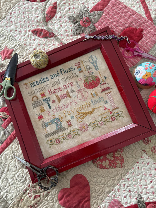 A Stitchers Tools Cross Stitch Pattern Pansy Patch Quilts and Stitchery