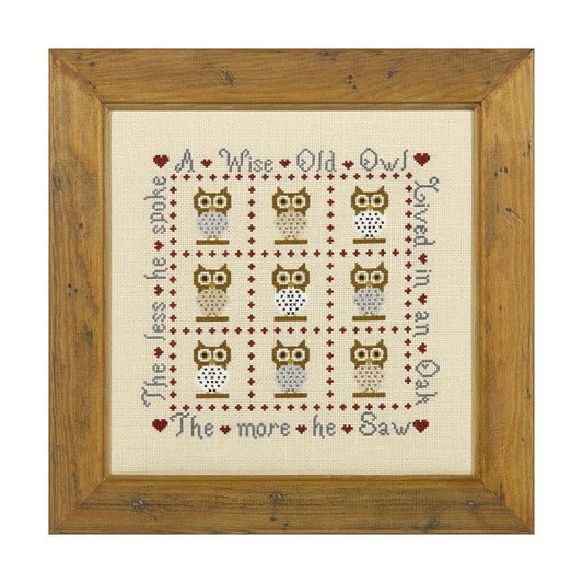 A Wise Old Owl Cross Stitch Kit Historical Sampler Company