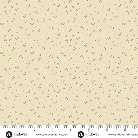 Snow Flurry Winter Tracks Cream A10306G by Laundry Basket Quilts for Andover Fabrics (sold in 25cm increments)