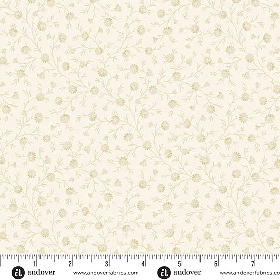 Snow Flurry Frost Latte A10310LY by Laundry Basket Quilts for Andover Fabrics (sold in 25cm increments)