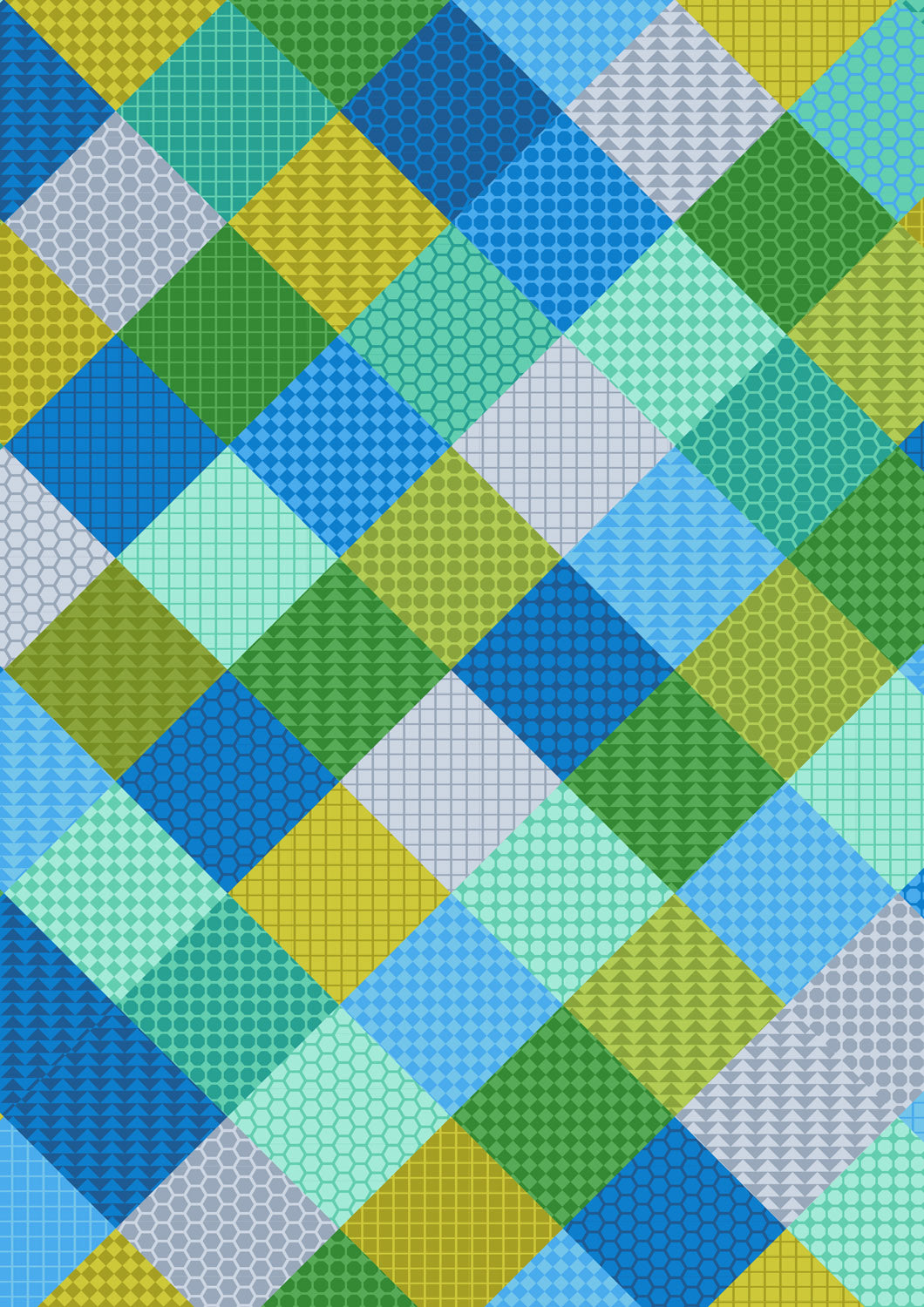 Animal Alphabet Patchwork Blue A974C by Lewis and Irene (sold in 25cm increments)