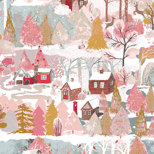 Adventale Christmas Village ADV25900 by Katarina Roccella for Art Gallery Fabrics (sold in 25cm increments)