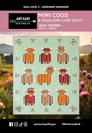 Mini Coos A Highland Cow Quilt Pattern by Art East Quilting Company