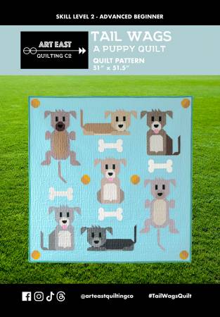 Tail Wags A Puppy Quilt Pattern by Art East Quilting Company