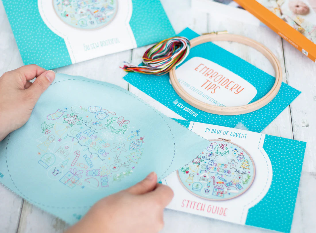 24 Days of Advent Christmas Embroidery Kit by Oh Sew Bootiful