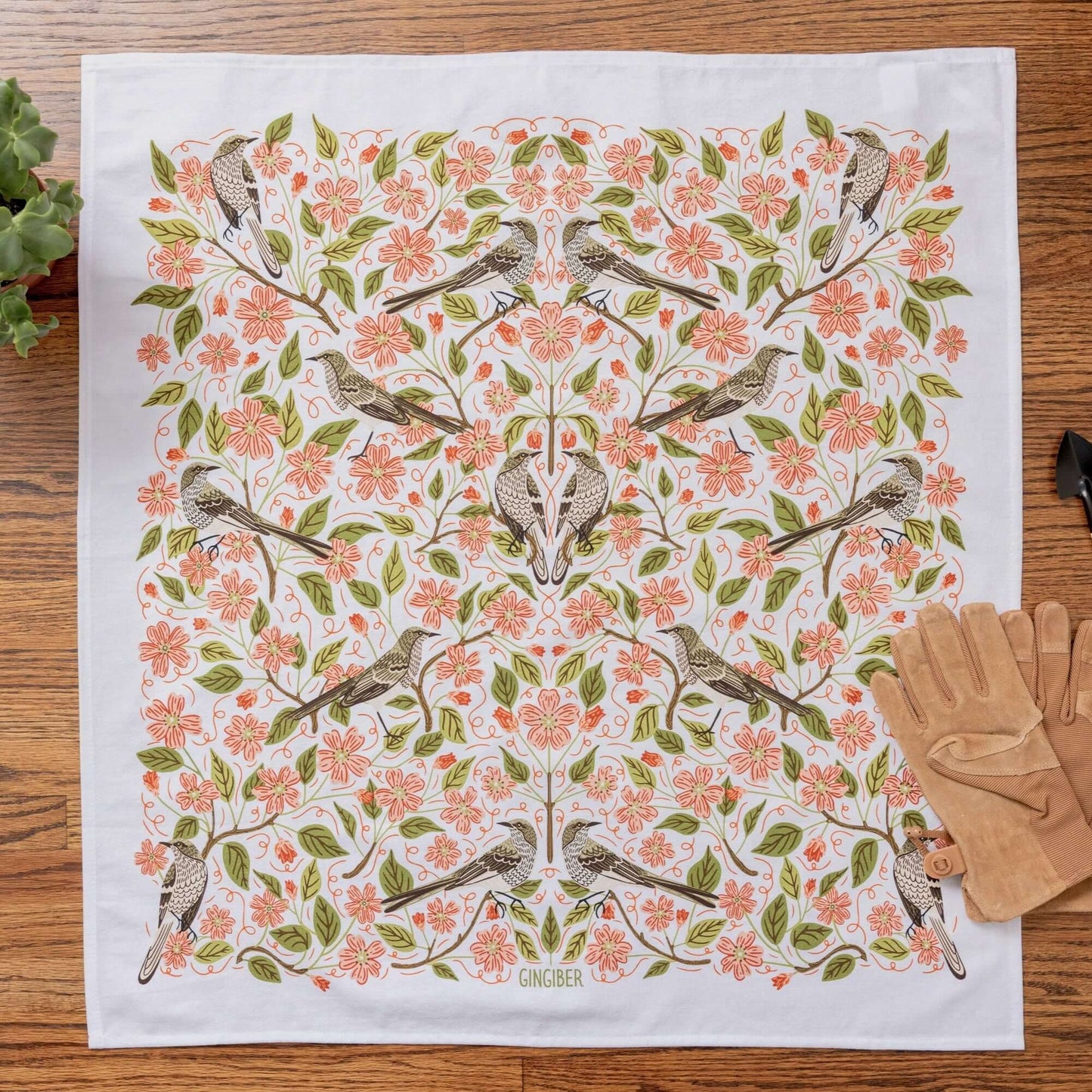 Apple Blossom Tea Towel by Gingiber