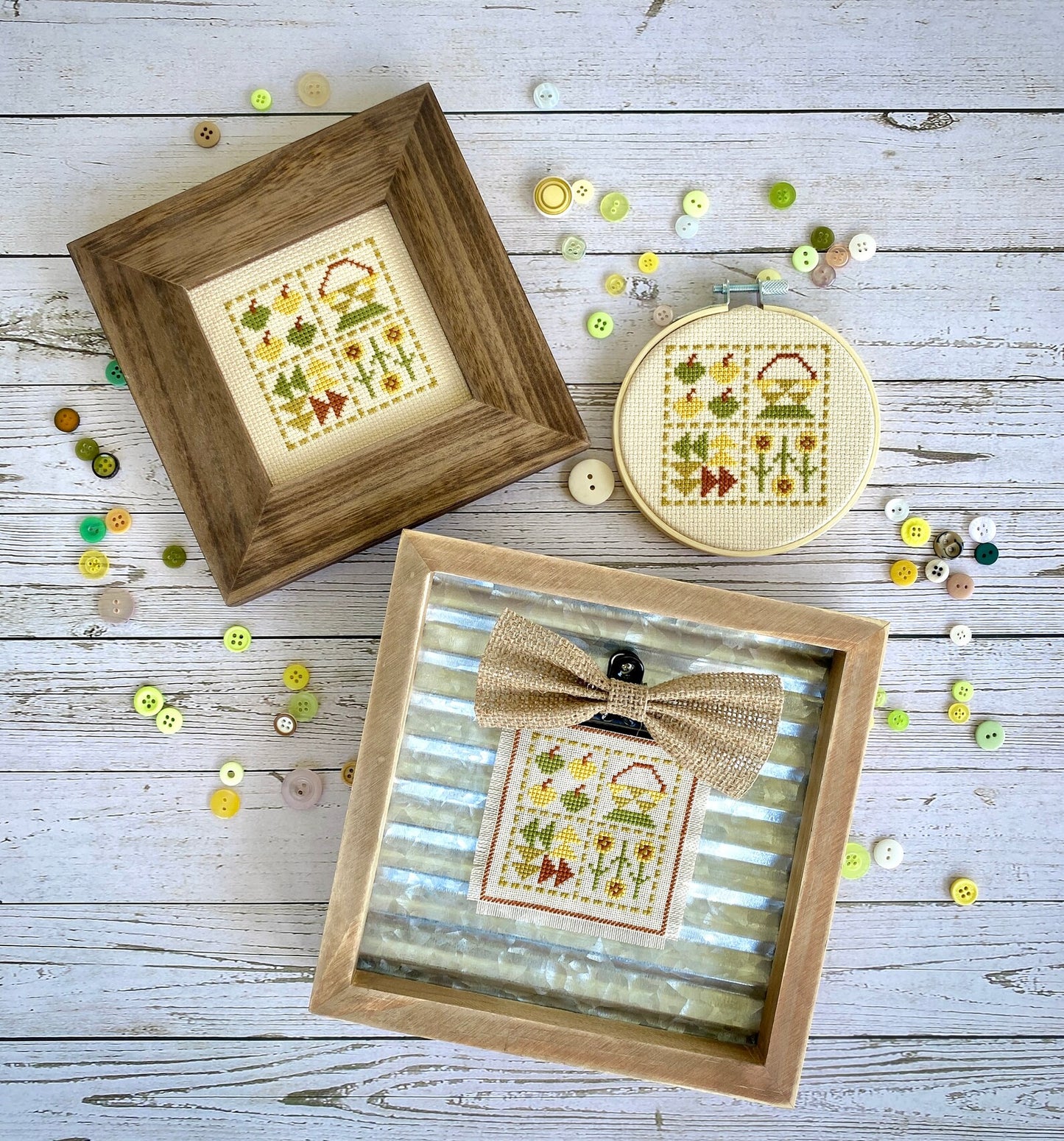 Apple Picking Mini Cross Stitch Pattern by Count Your Stitches Designs