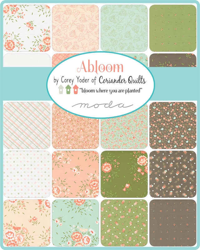 ABloom Spring Sketch Cloud White M2921131 by Coriander Quilts for Moda Fabrics (sold in 25cm increments)
