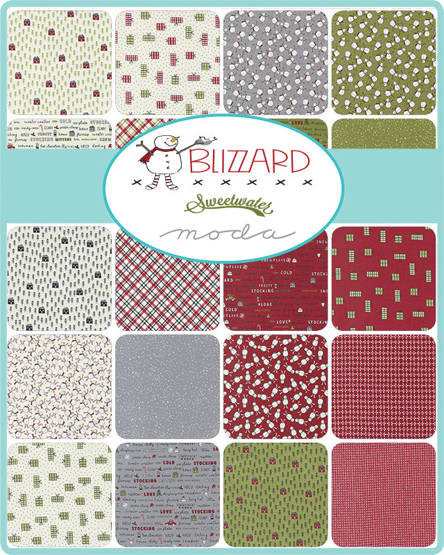 Blizzard Vanilla Snowman M5562211 by Sweetwater for Moda fabrics (sold in 25cm incremen
