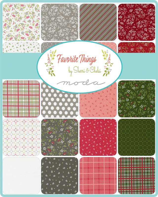 Favorite Things Snow Stripe M3765611 by Sherri and Chelsi for Moda Fabrics (sold in 25cm increments)