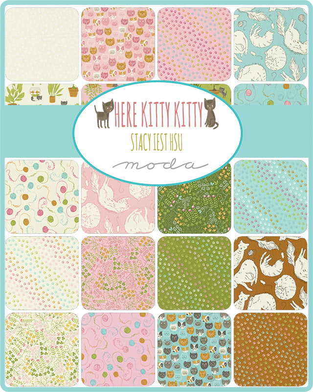 Here Kitty Kitty Charm Pack by Stacy Iest Hsu for Moda fabrics