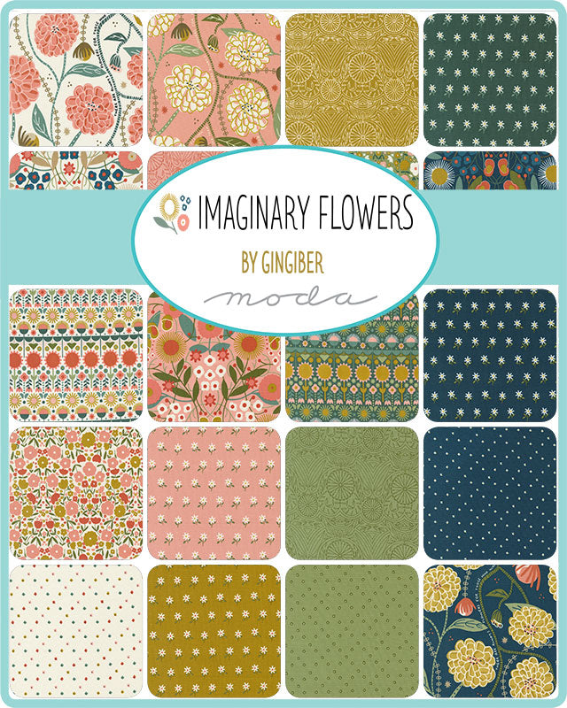 Imaginary Flowers Matisses Large Ebony M4838021 by Gingiber for Moda fabrics (sold in 25 increments)