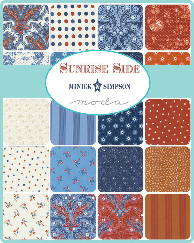 Sunrise Side Navy Polka Dot M1496718 by Minick and Simpson for Moda Fabrics (sold in 25cm increments)