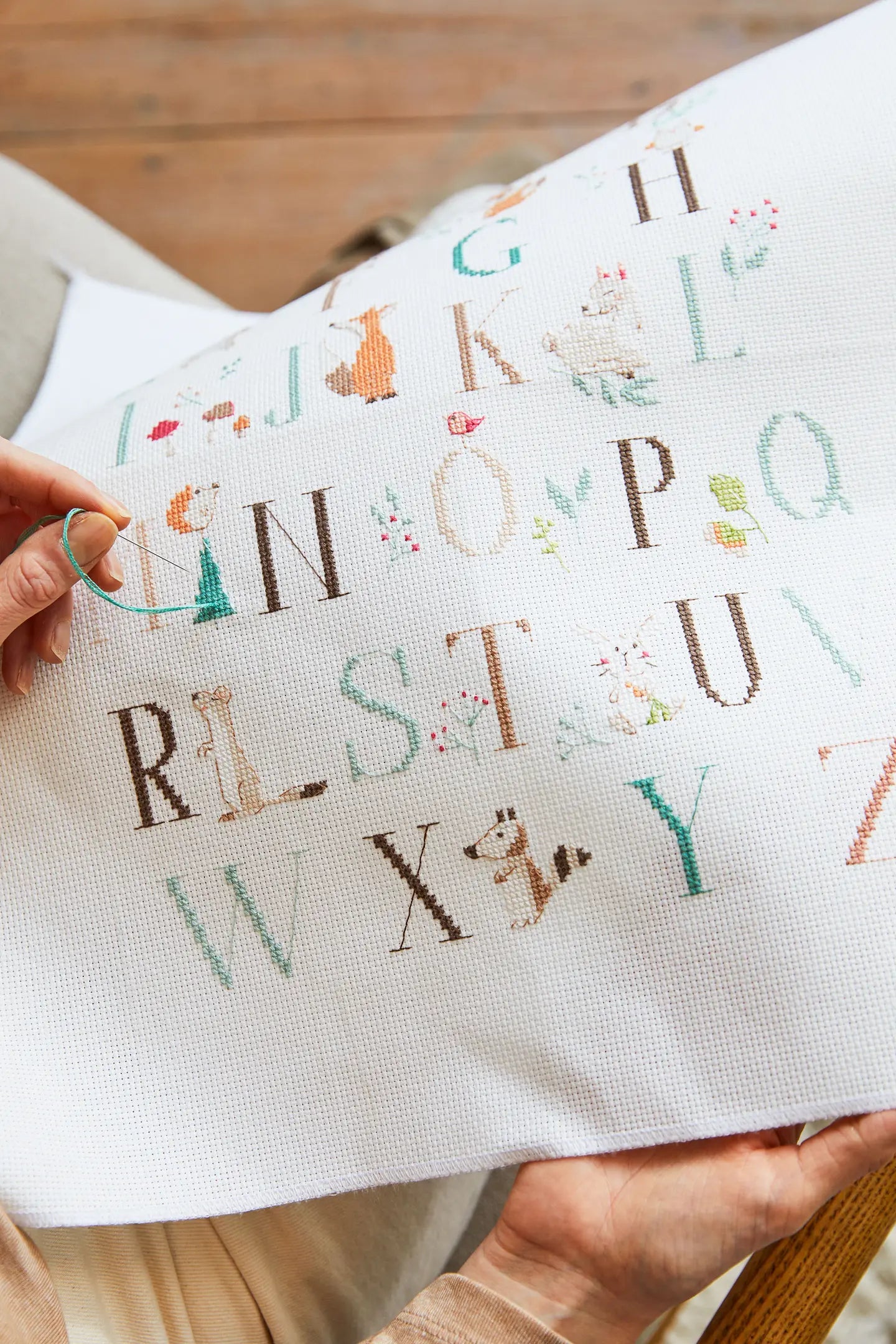 DMC BABY ANIMAL ALPHABET SAMPLER - GIFT OF THE STITCH