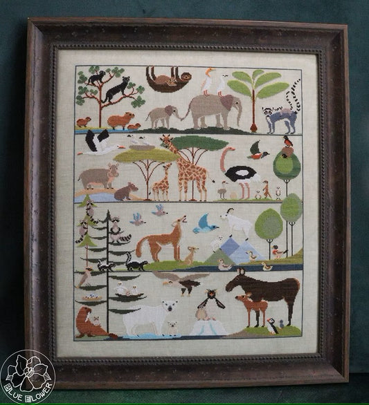 Baby Animals Cross Stitch Pattern by The Blue Flower