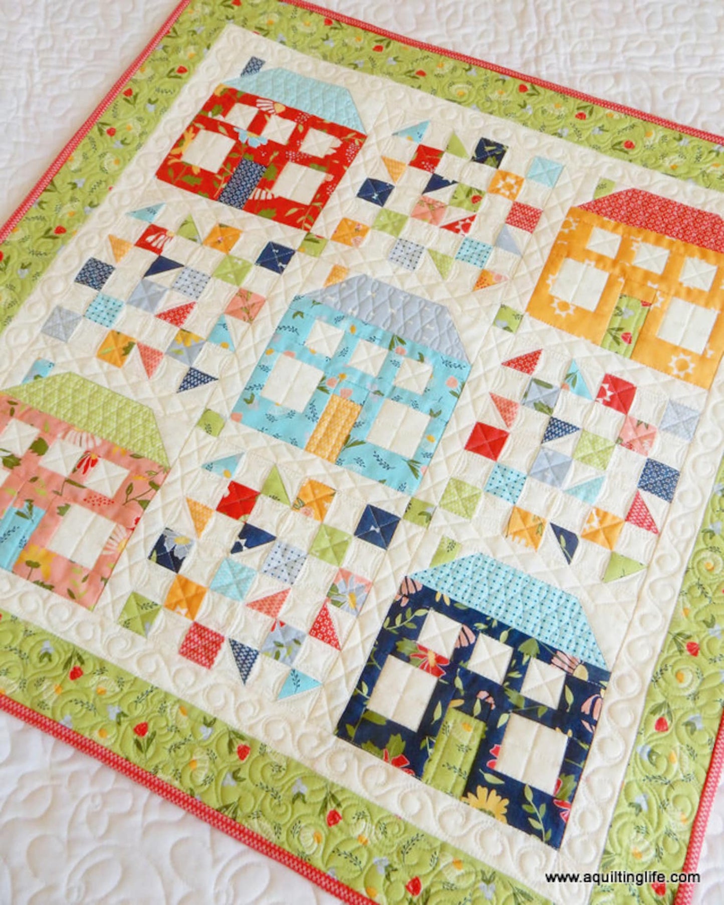 Be My Neighbour Mini Quilt Pattern by A Quilting Life