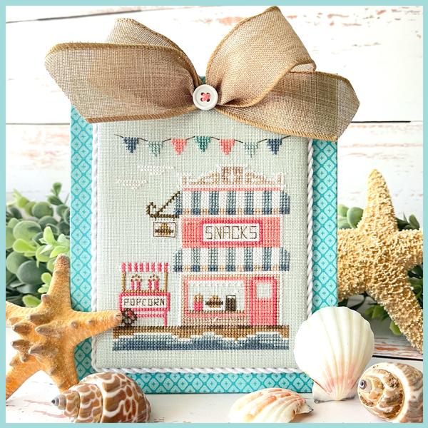 Snack Shop Beach Boardwalk Cross Stitch Pattern Country Cottage Needleworks