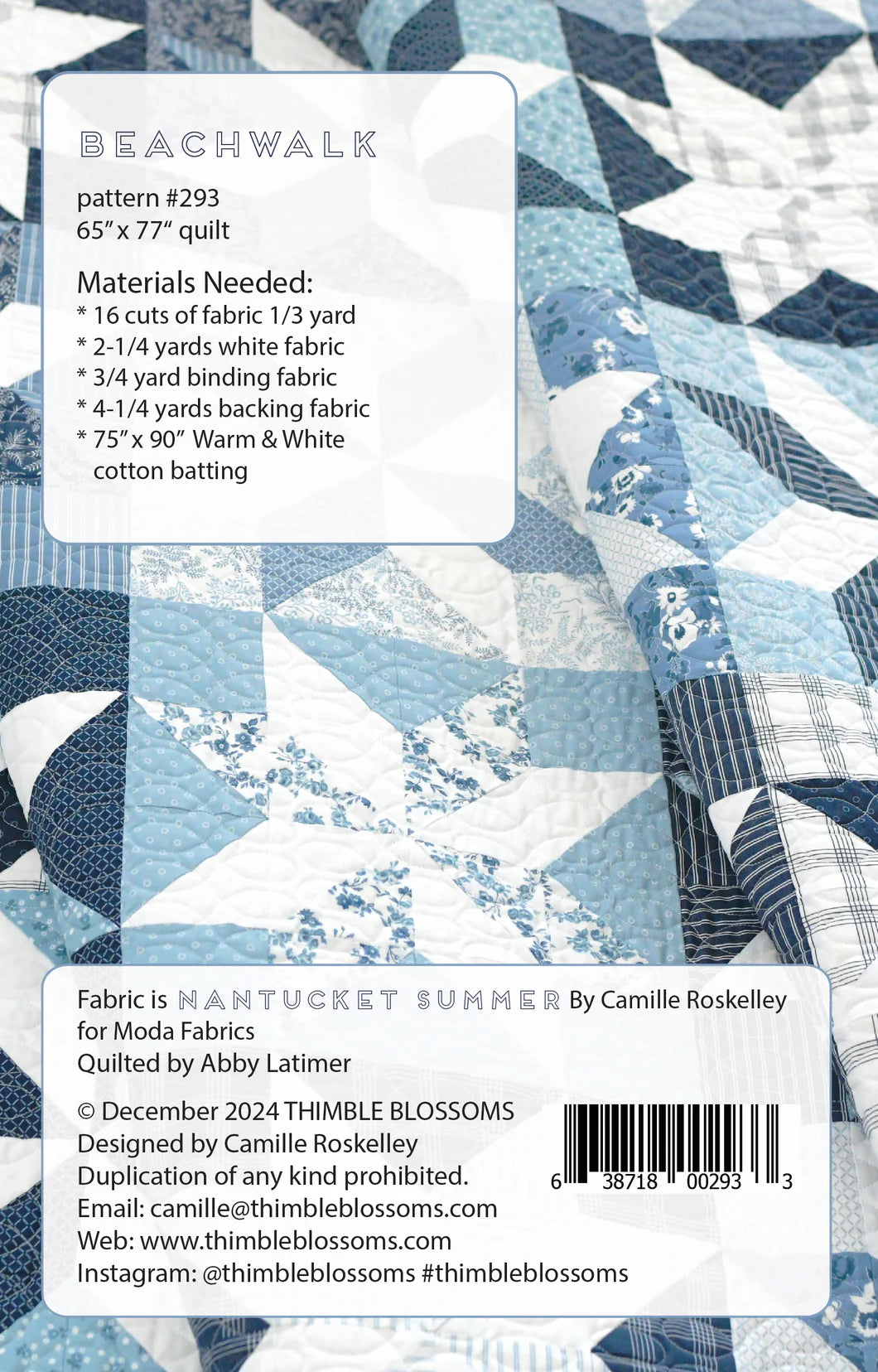 Beachwalk Quilt Pattern Thimble Blossoms