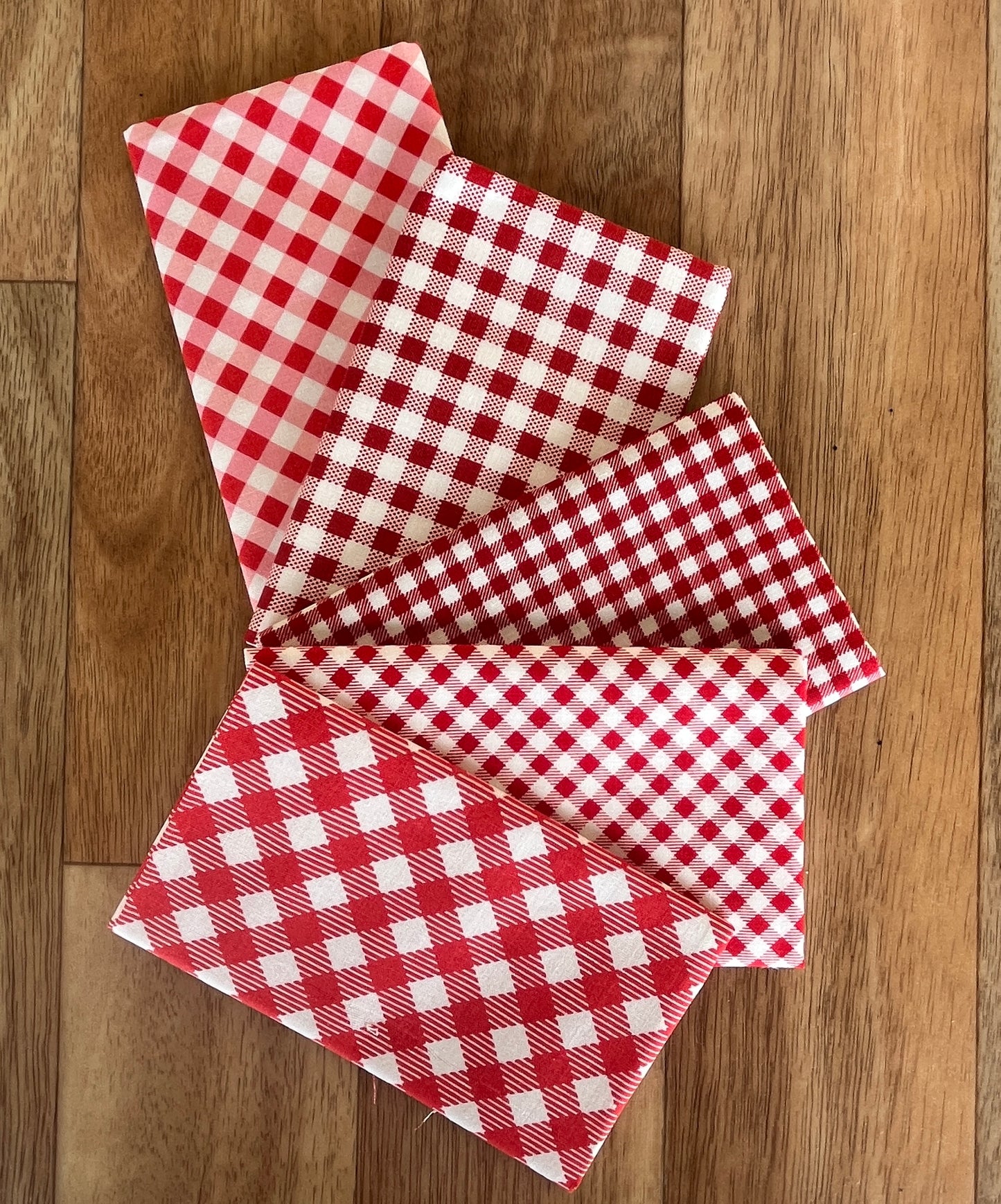 Bee Ginghams Reds Fat Eighth Bundle Lori Holt for Riley Blake Design
