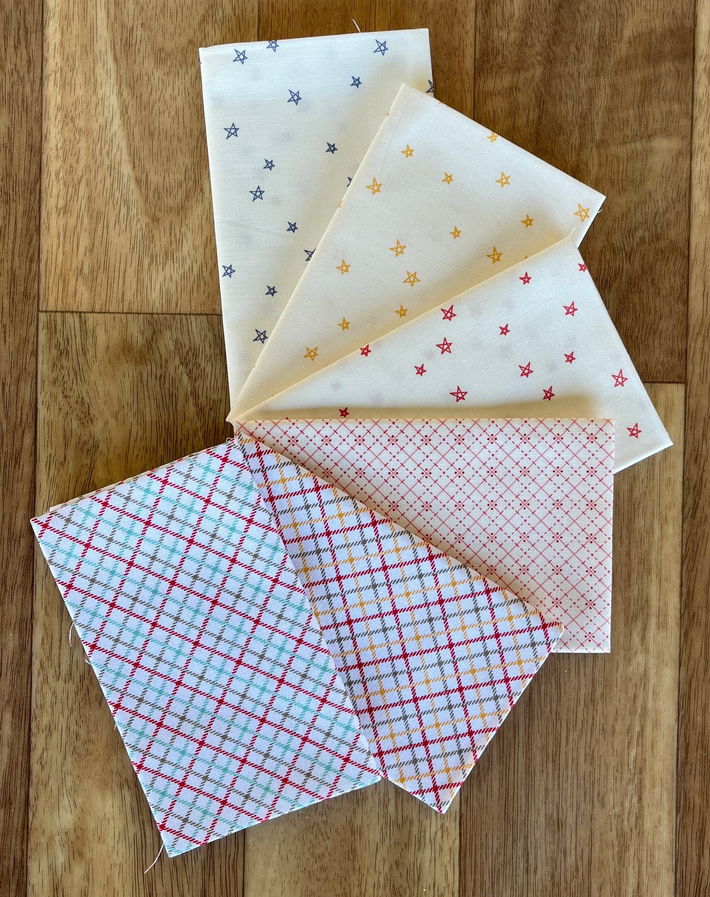 Bee Plaids Whites Fat Eighth Bundle Lori Holt for Riley Blake Designs
