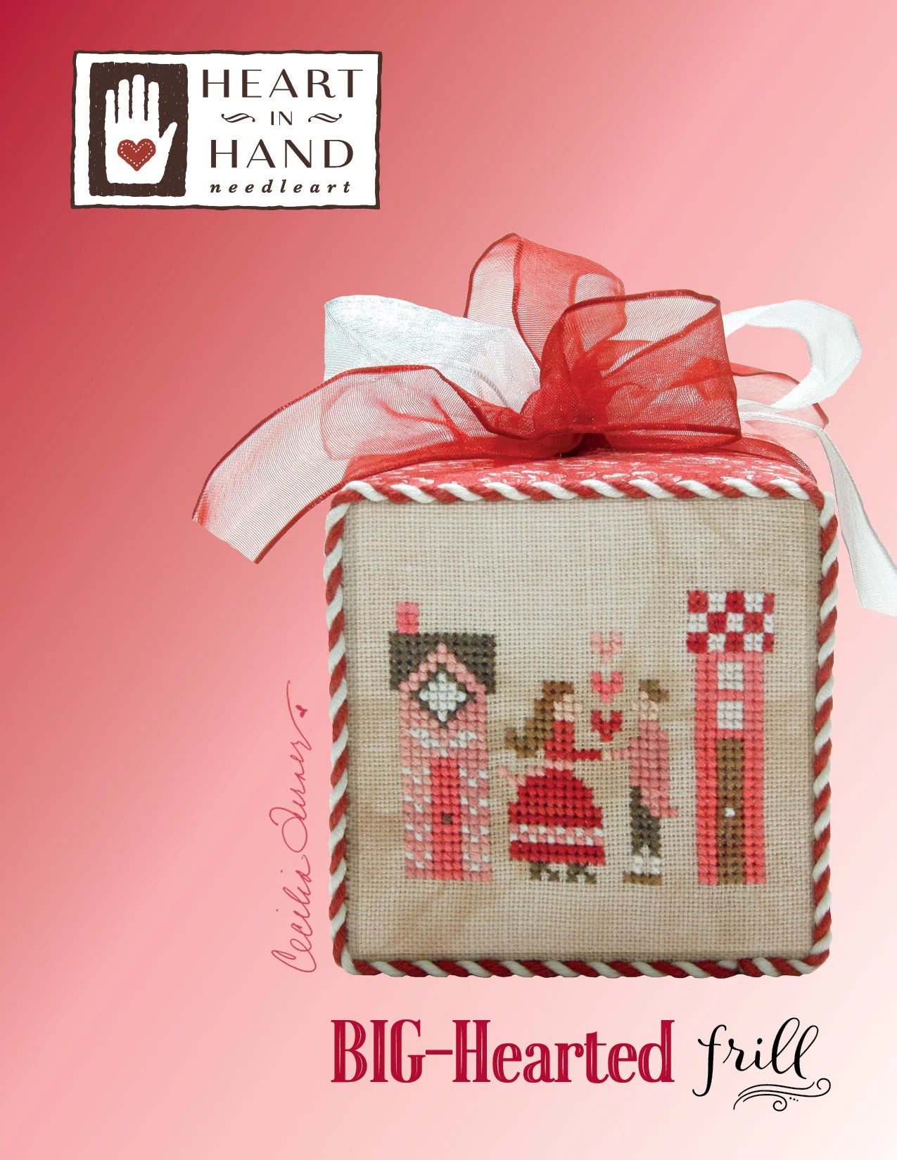 Big-Hearted Frill Cross Stitch Pattern Heart in Hand