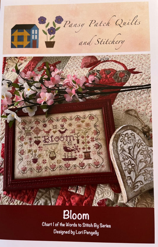 Bloom Cross Stitch Pattern Pansy Patch Quilts and Stitchery