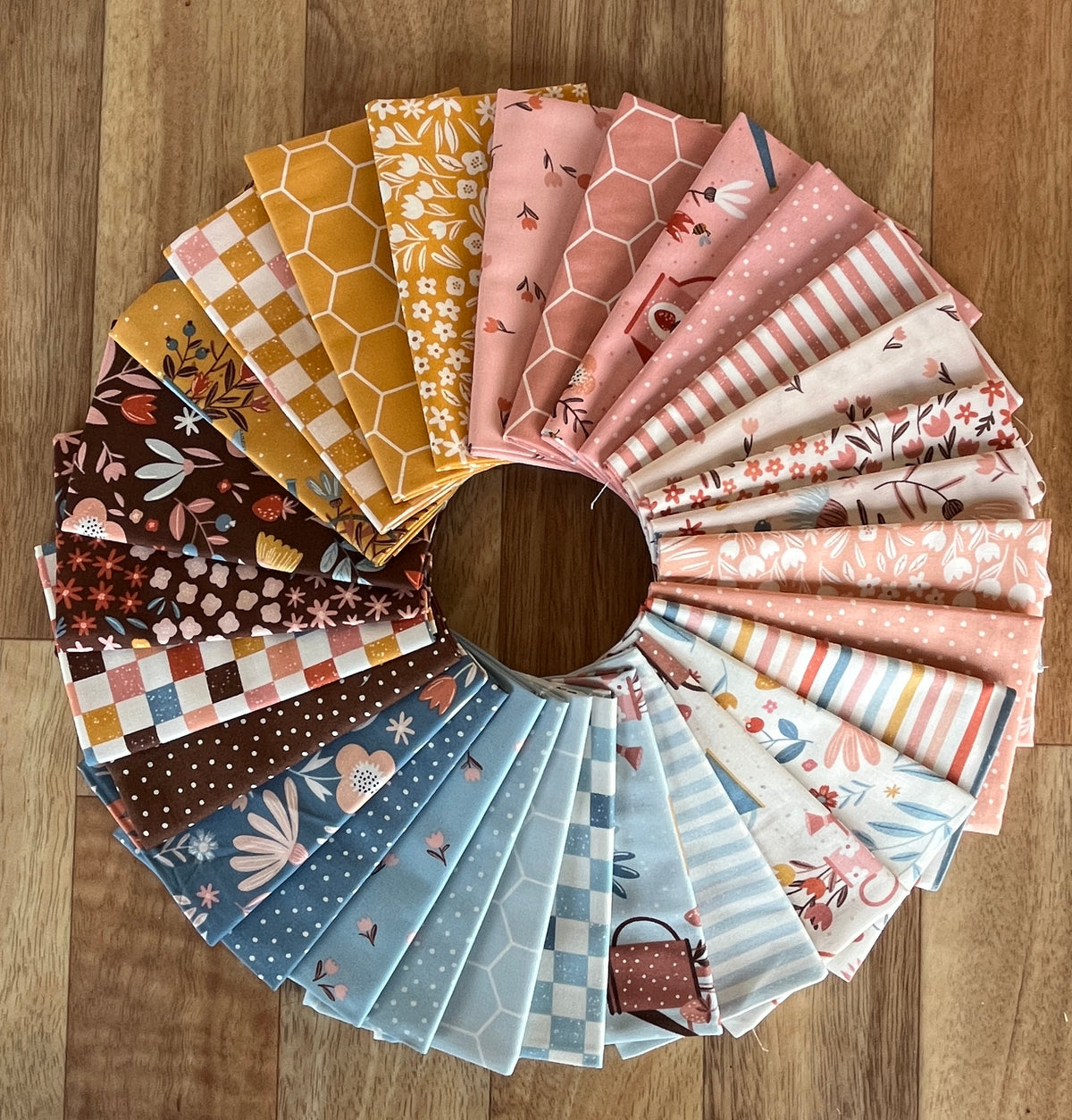 Blossoms and Blooms Fat Eighth Bundle by Elena Amo for Moda Fabrics
