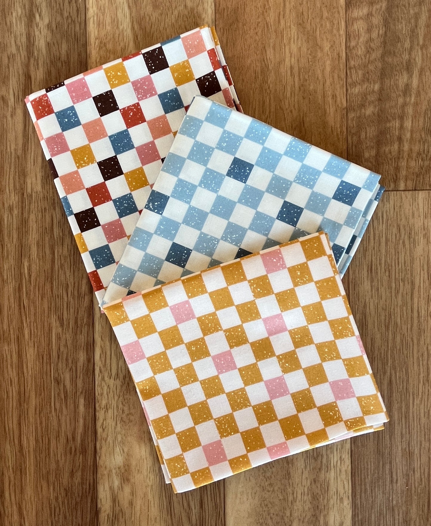 Blossoms and Blooms Check Fat Quarter Bundle by Elena Amo for Moda Fabrics