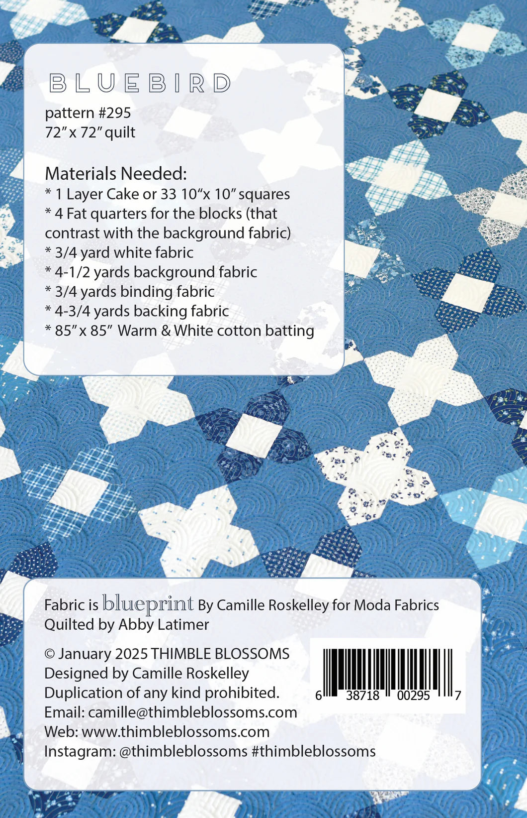 Bluebird Quilt Pattern Thimble Blossoms