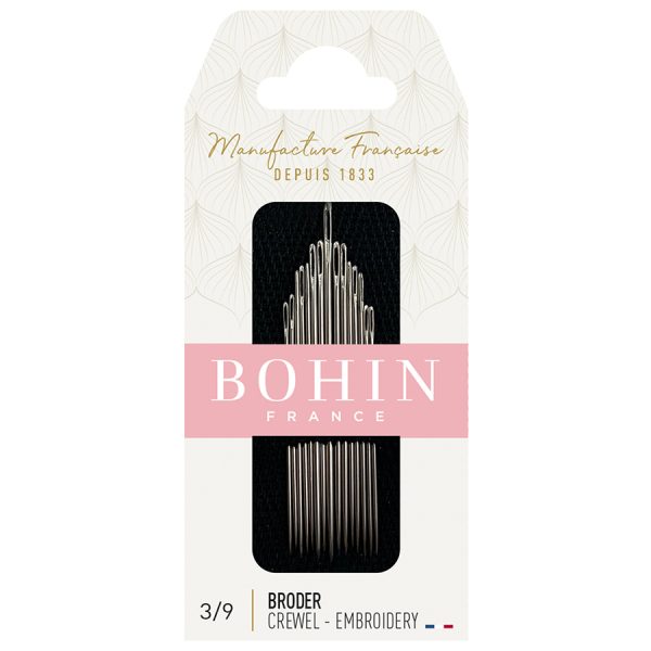 Bohin Embroidery Needles Assorted Sizes 3/9