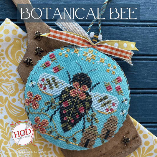 Botanical Bee Cross Stitch Pattern by Hands on Design