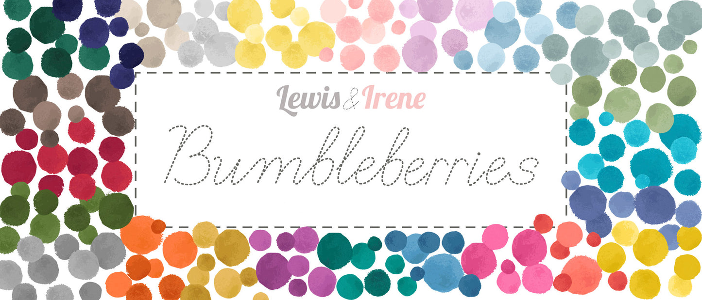 Bumbleberries Wiltshire Green BB010 by Lewis and Irene (sold in 25cm increments)