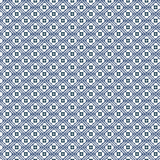 Bee Plaids - Hugs Design C12021 Denim by Lori Holt for Riley Blake (sold in 25cm increments)