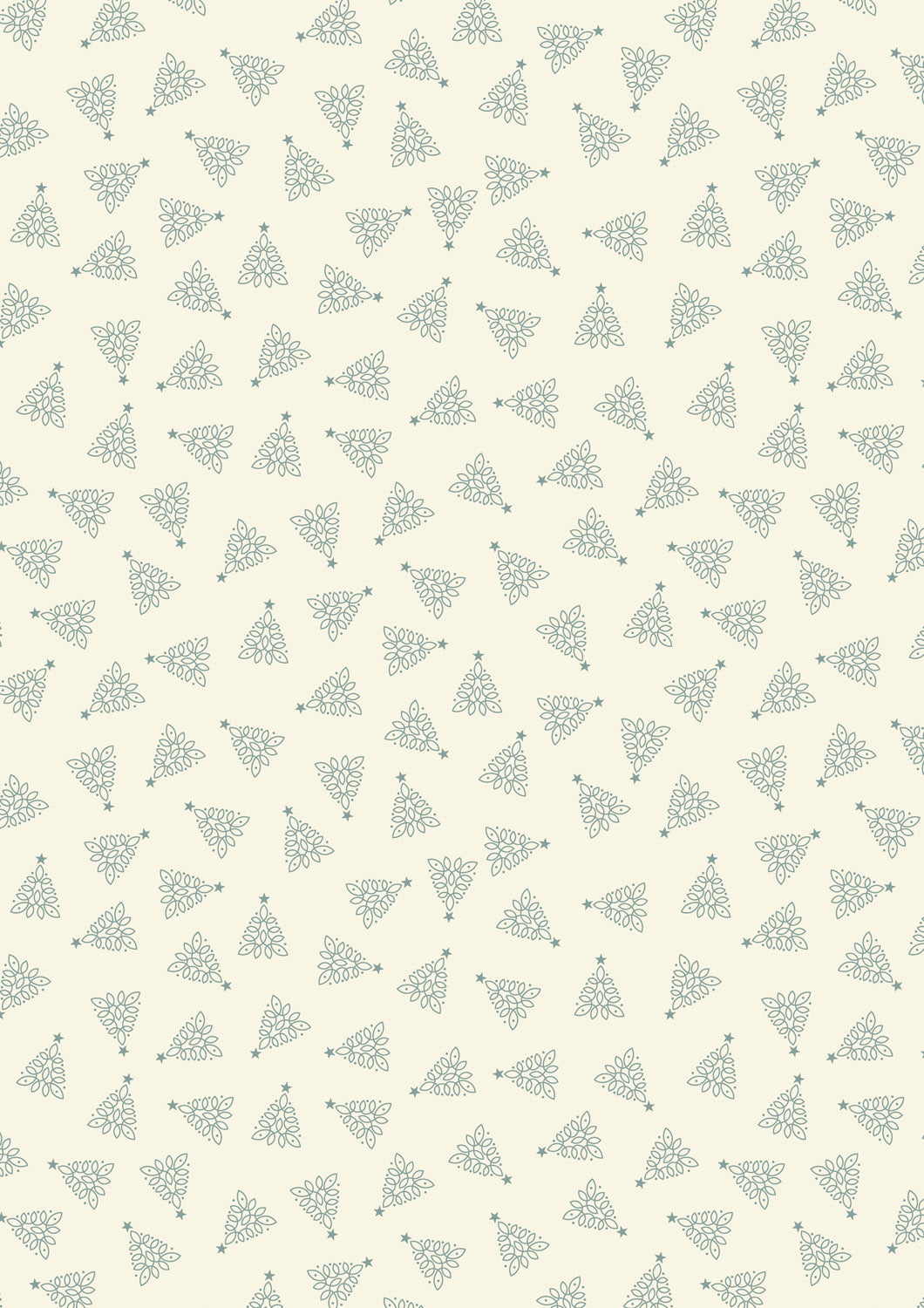 Celtic Christmas Celtic Trees on Cream C131A by Lewis and Irene (sold in 25cm increments)