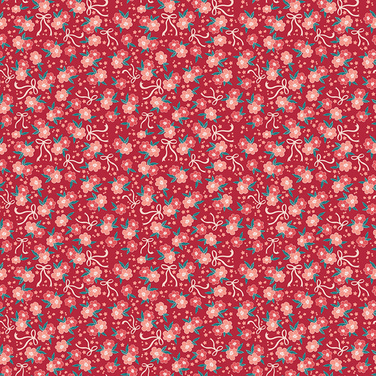 Afternoon Tea Floral Redwood C14036 by Beverly McCullough for Riley Blake (sold in 25cm increments)